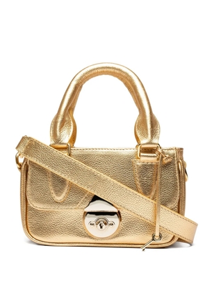 Sarah Chofakian mini Sarah metallic leather tote bag - Gold