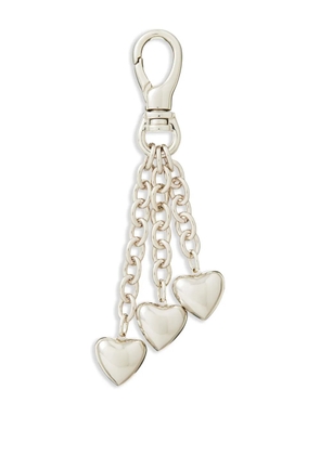 Roxanne Assoulin triple-heart charm keychain - Silver