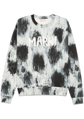 Marni scribble-logo sweatshirt - Grey