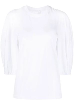 Chloé embroidered-logo round-neck T-shirt - White