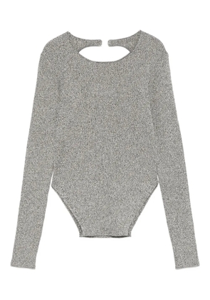 Patrizia Pepe cut-out knitted bodysuit - Silver