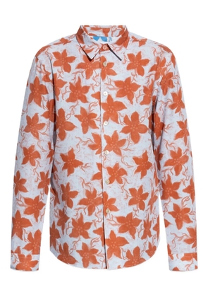 PS Paul Smith floral-print button-up shirt - Blue