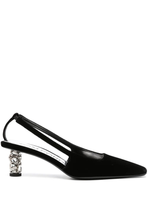TOM FORD crystal-embellished velvet slingback pumps - Black