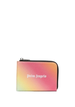 Palm Angels Rainbow logo-print cardholder - Multicolour
