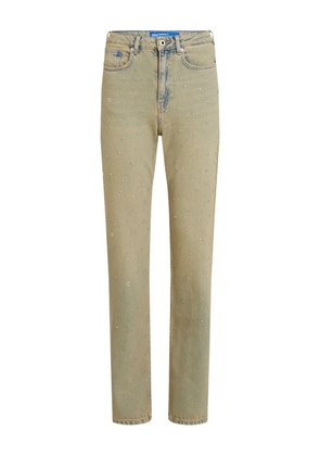 Karl Lagerfeld Jeans beaded straight jeans - Neutrals