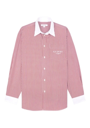 Sporty & Rich contrasting collar shirt - Red