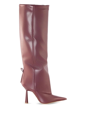 GIABORGHINI 110mm Ros31 leather knee-high boots - Red