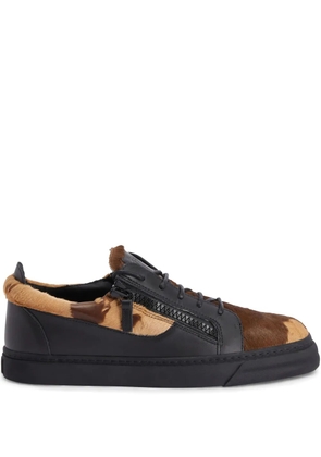 Giuseppe Zanotti Frankie double-zip low-top sneakers - Brown