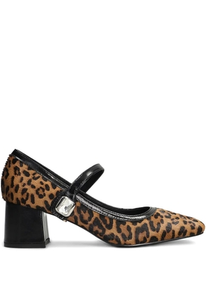 Gold & Rouge 50mm Tieli leopard-print jewel pumps - Neutrals