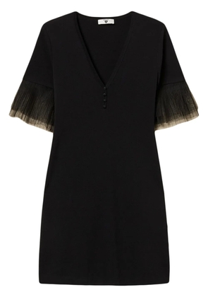 TWINSET tulle trim dress - Black