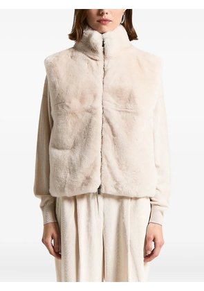 Peserico zip faux-fur gilet - Neutrals