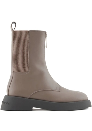 Armani Exchange zip-detail boots - Brown