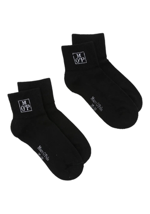 Marc O'Polo logo-intarsia socks (pack of two) - Black