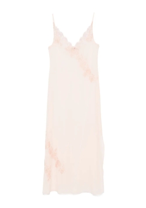 Carine Gilson Calais Caudry-lace silk nightdress - Pink