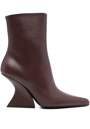 Mugler 90mm sculpted-heel pointed-toe boots - Red