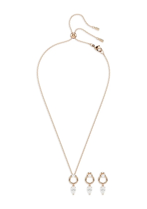 Swarovski Mesmera teardrop pendant necklace 3 set - Pink