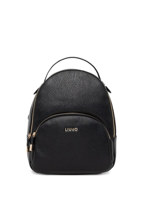 LIU JO top-handle pebble-textured backpack - Black