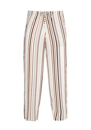 Amir Slama striped drawstring trousers - White