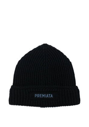 Premiata ribbed virgin-wool beanie - Blue