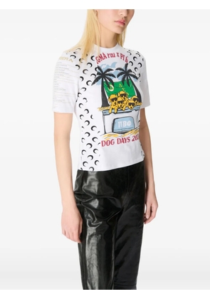 Marine Serre crescent-moon graphic T-shirt - White