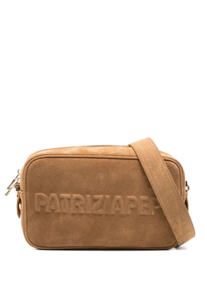 Patrizia Pepe (Im)perfection suede cross body bag - Neutrals