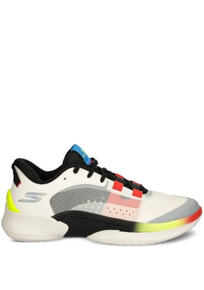 Skechers paneled lace-up sneakers - White