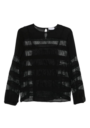 Marella Piquet lace blouse - Black