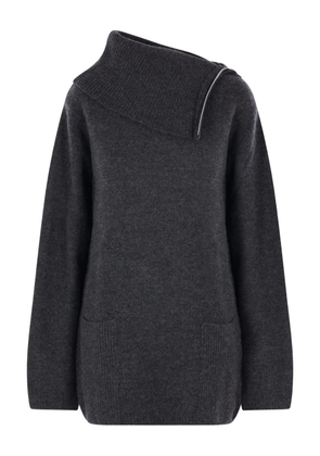 Yohji Yamamoto zip-detail sweater - Grey