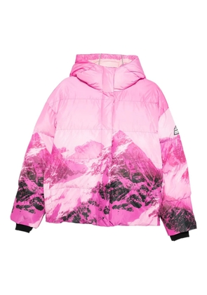 Patrizia Pepe mountain print puffer jacket - Pink