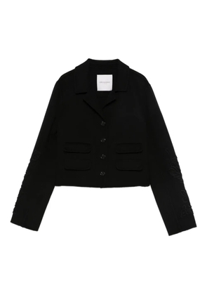 ERMANNO FIRENZE embroidered cropped jacket - Black