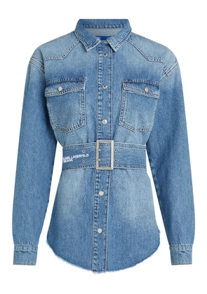 Karl Lagerfeld Jeans belted denim shirt - Blue