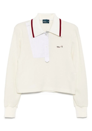 Kolor logo-embroidered polo top - Neutrals