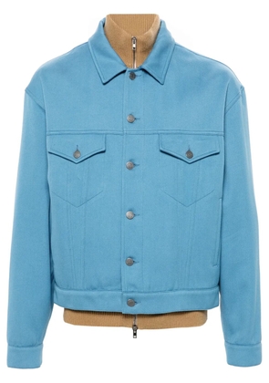 Moschino high-neck layered jacket - Blue