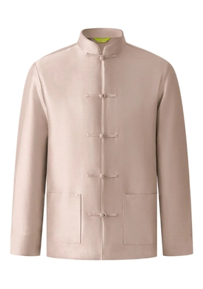 Shanghai Tang frog-fastening mandarin-collar shirt - Grey