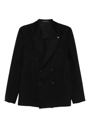 Tagliatore peak-lapel double-breasted blazer - Black