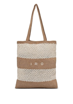 IRO crochet striped tote bag - Neutrals