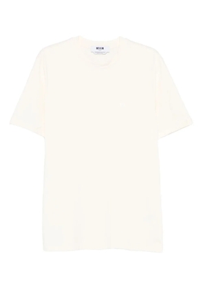 MSGM logo-print cotton T-shirt - Neutrals