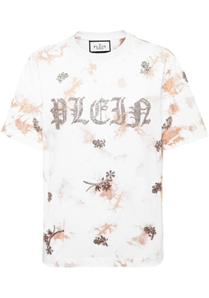 Philipp Plein Tie-Dye Flowers T-Shirt - White