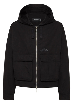 DSQUARED2 logo hooded jacket - Black