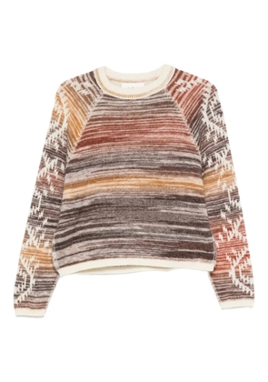 Ba&Sh Clodie striped-patterned sweater - Brown