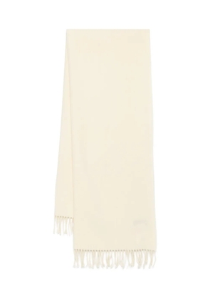 Études Studio fringed wool scarf - White