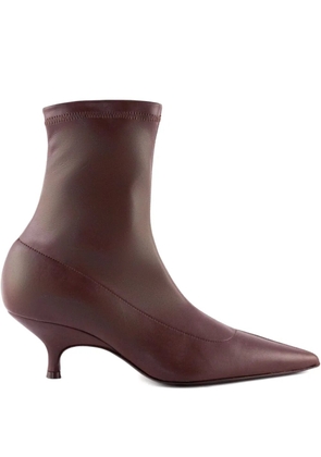 GIABORGHINI 50mm pointed-toe boots - Red