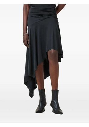 AllSaints Annalie asymmetric midi skirt - Black