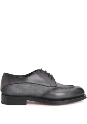 Santoni Colin suede-panel Derby shoes - Grey