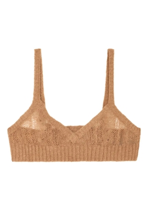 Alanui Desert Drift cable-knit top - Brown
