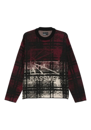 RASSVET checked crew-neck sweater - Brown
