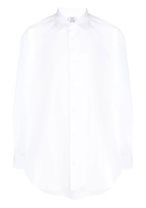 VETEMENTS logo-print long-sleeves shirt - White