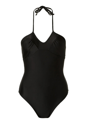 Amir Slama gathered details swimsuit - Black