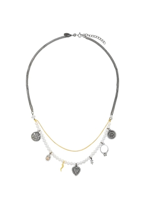 Iosselliani Silver Heritage pearl necklace - Metallic