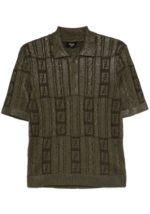 FENDI FF Sparkle polo shirt - Green
